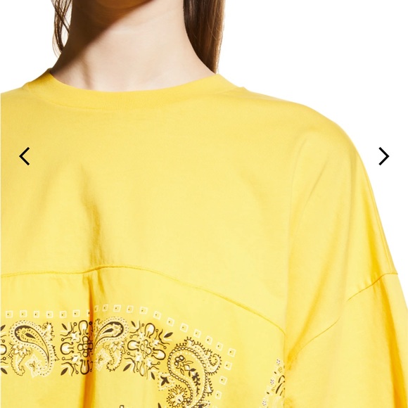 Kenzo Yellow Bandana Oversized Tee Top - S - Picture 6 of 6